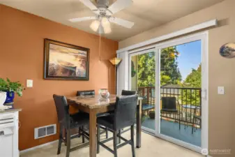 Slider off Dining Opens to a Nice Size Balcony