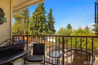 Balcony Overlooks Your Parking Space and Extends out to the Right for Your Plants