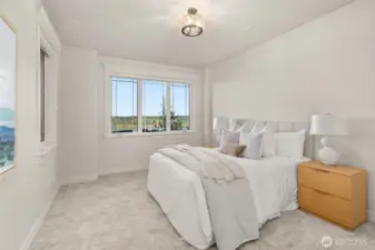 The mother-in-law suite easily fits a king size bed.