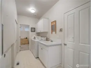 The laundry room is a great landing spot when coming straight from the garage.