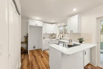 Large pantry here on the left of this photo for extra storage