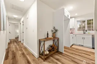 Lovely little nook, perhaps a wine area, just like it is staged here