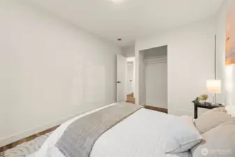 Bedroom #1 wuith view of large closet