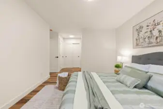 This primary suite has alot of space