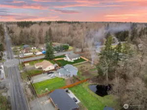 Notice the house, right in the middle of the photo