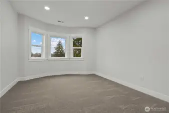 Bedroom #2 features an awesome bay window