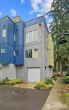 Garage entrance driveway