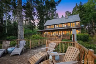 PLENTY OF SPACIOUS DECKS FOR RELAXING AND FEELING THE SERENITY OF NATURE