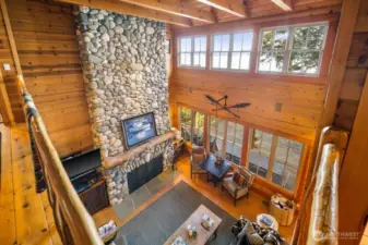 VIEW FROM THE UPSTAIRS GALLERY/WALKWAY