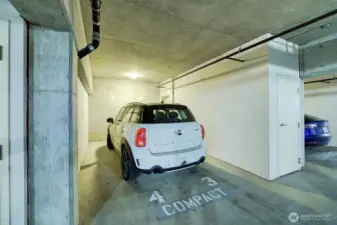 Direct access from garage parking to unit.  Storage also!