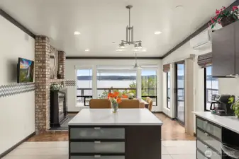 Lake views from the kitchen