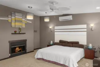 Primary suite has a gas fireplace as well