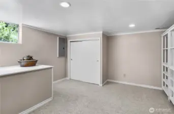 4th bedroom or play area.  Fresh paint and carpet throughout the lower level