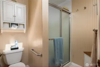 Large walk-in shower...