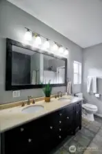 Primary bathroom - double sinks and lots of counter space!