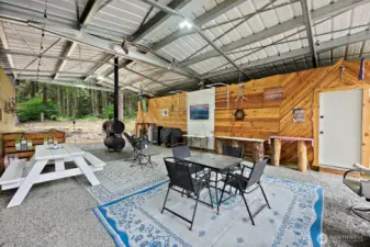 Great place to watch the game, entertain and still enjoy the fresh air!