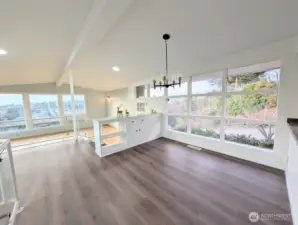 Large Dining Area Looking towards the Olympics
