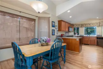 Hardwood floors in the DR and kitchen