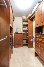 Walk-in closet with built ins