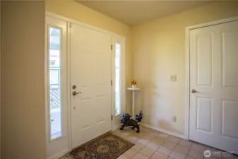 Garage access off of front entrance allows for ease of transporting groceries.