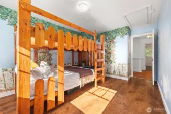 Filled with light, this third upstairs bedroom is perfect for the imagination.