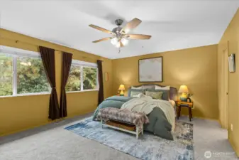 Large primary suite. Perfect for peace and quiet.