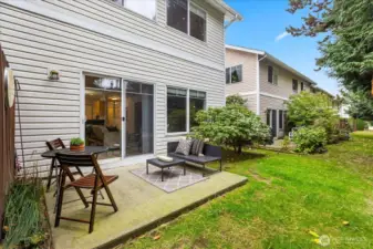 Patio off living room.