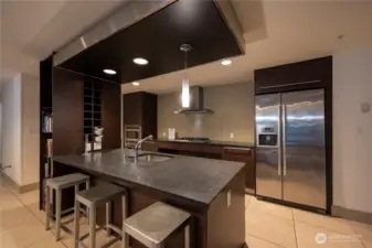 Cook in the community room or bring it down from your kitchen.