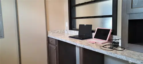 Utility room - desk work area.