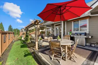 The yard offers enough room to relax and entertain!