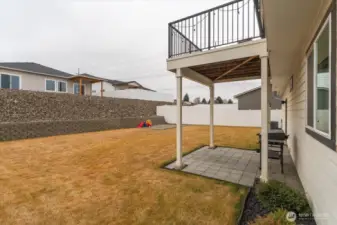 Backyard patio space.