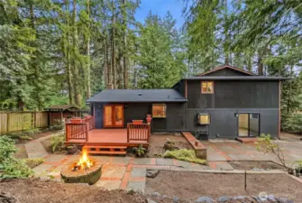 Backyard deck and patio