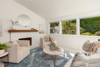 Large windows with southern exposure offering an abundance of natural light.