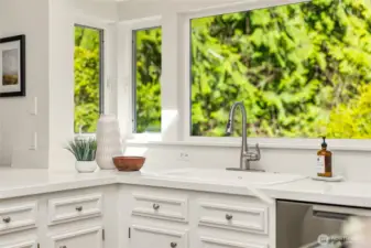 The views from the kitchen counter are breathtaking.