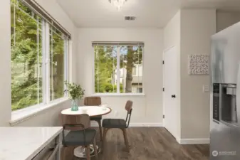 New flooring in kitchen & bathrooms