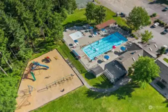 A view of another pool plus playground