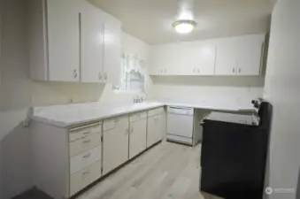 New countertops in this clean kitchen.