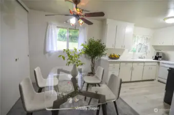 Dining room area. Washer and Dryer are in the closet to the left.