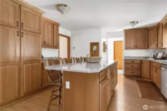 Tons of storage, desk area and coordinating engineered hardwoods