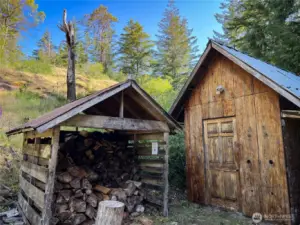 Wood shed and outbuilding