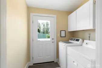 Laundry with separate entrance.
