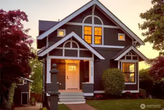 Breathtaking Craftsman masterpiece completely redesigned with expansive private drive and 2-car garage with separate 200 sq ft studio.