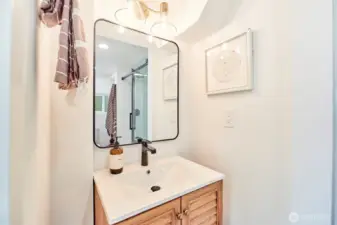 Charming bathroom in lower level MIL/ADU.