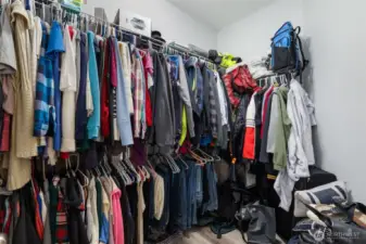 Large walk-in closet in the primary