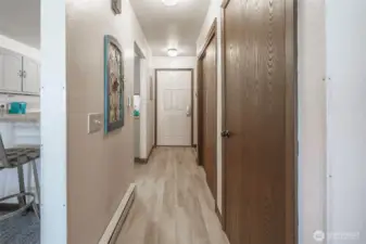 Hallway looking back to the front door