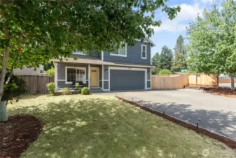 Large driveway.