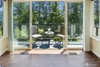 Balcony off the main living room.  Perfect place to capture the morning sun.