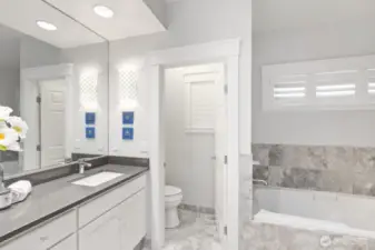 Double sinks and granite counters