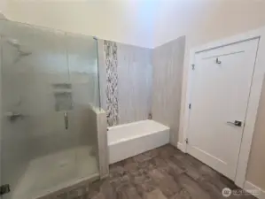 Tile Walk-In shower and Soak Tub