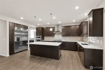 Very spacious kitchen with 48" built in refrigerator.  Host all your holiday functions in this beautiful home!